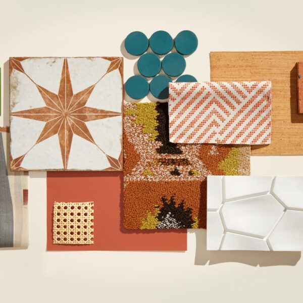 Desert Inheritance Flatlay shows a variety of materials that captures nature in design.