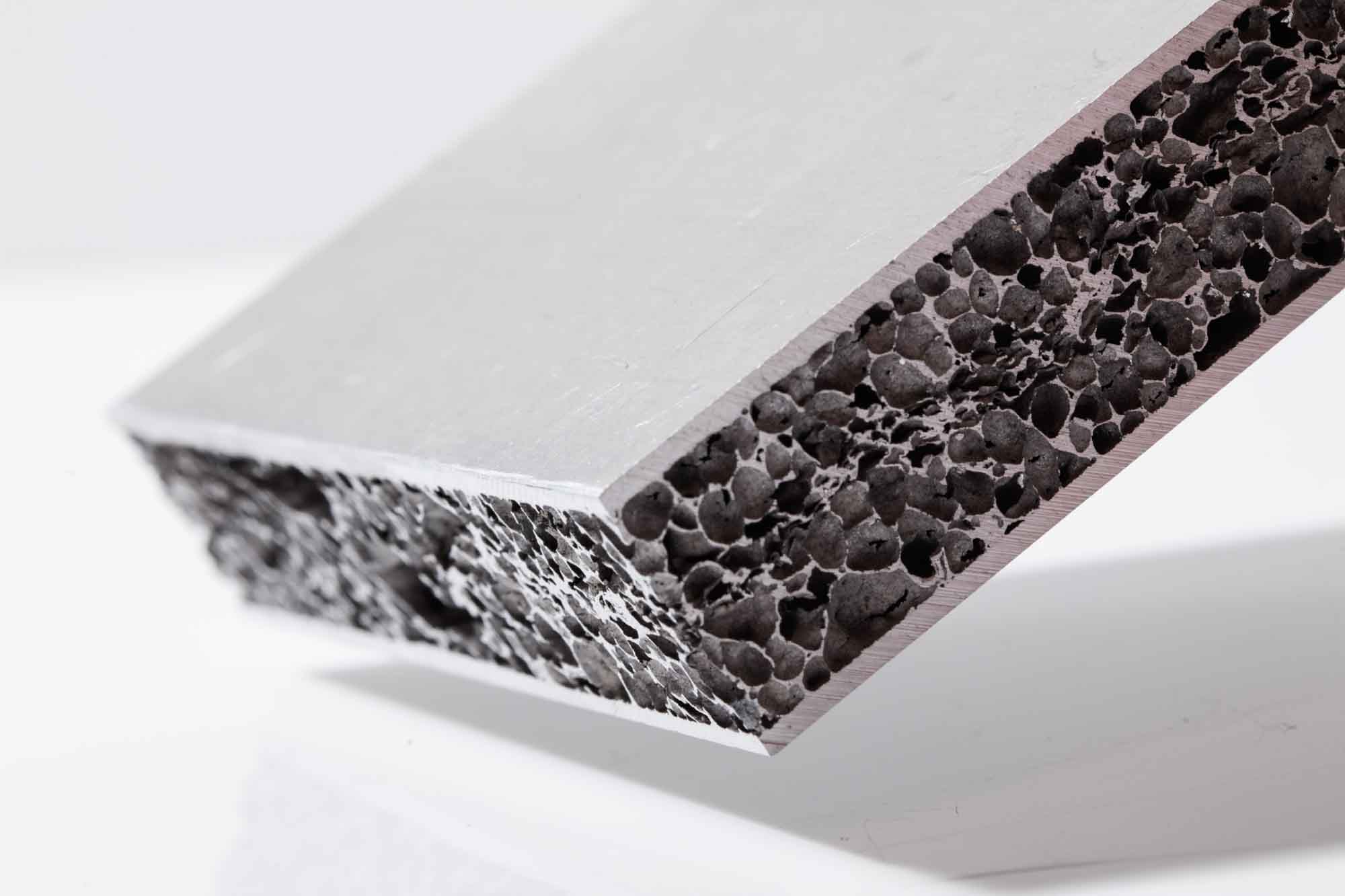 A new generation of aluminum like this MC 912101 / Aluminium Foam Sandwich (AFS®).