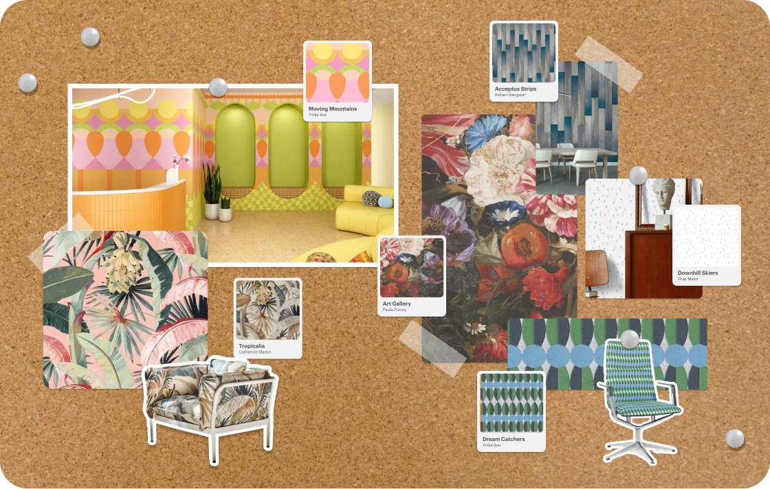 A mood board highlight 5 different Brands and their artist collaboration collections.