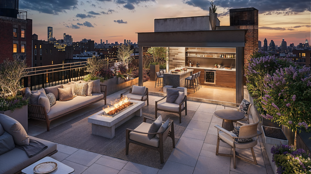 Snapshot of Top-Notch Rooftop Amenities In High-Rise Building