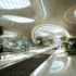 An image of a contemporary design of an airport with an abundance of natural light and trees growing inside highlighting the use of natural ventilation in commercial architecture.